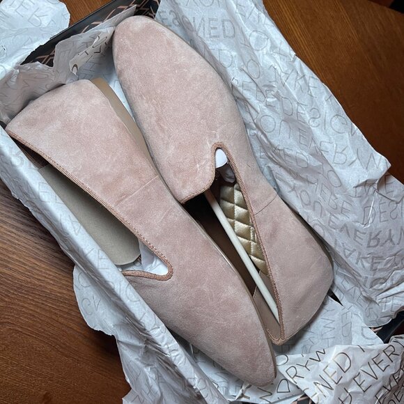 Birdies Flats, The Starling 9.5 Latte Tan Suede Loafer Flat Slip On. NWT in Box - Picture 3 of 5